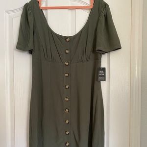 NWT olive green dress